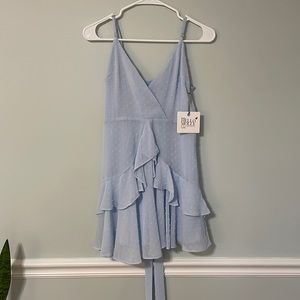 Ice blue party dress. Size small. Hello Molly brand